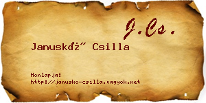 Januskó Csilla névjegykártya