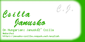 csilla janusko business card